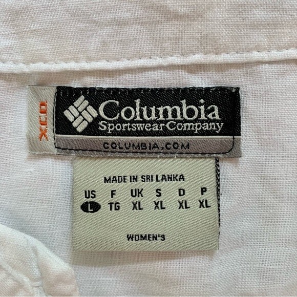 Columbia X.C.O. Lace Up Linen Blend Tunic Top Large - Picture 9 of 11